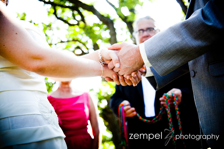 Handfasting, a unity ritual that can include family or friends