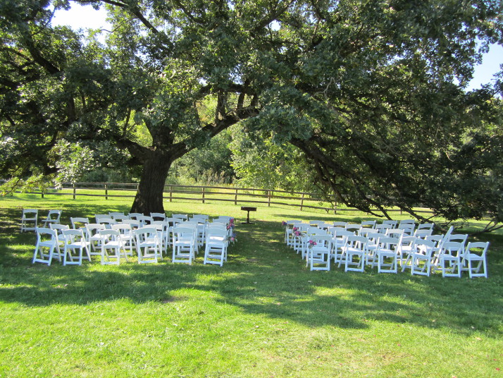 Ceremony space at Mayowood Stone Barn