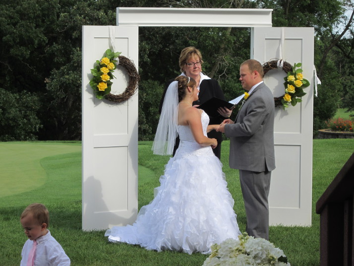 Doors can define the front or back of your ceremony space